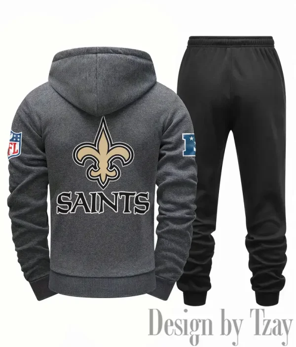 New Orleans Saints Men Fall&winter Daily Casual Sporty Jogging Suit Urban Fashion SPTMDCSJS023 - Image 6