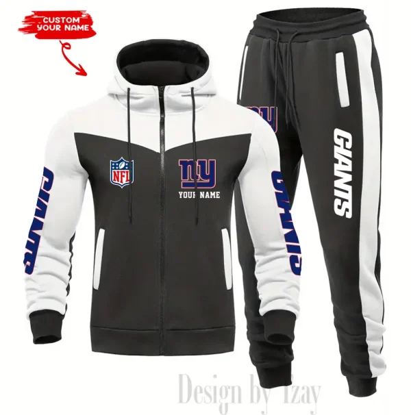 New York Giants Men's Tracksuit Hooded Zipper Fashion Casual Sports SPTMTHZFCS024 - Image 2