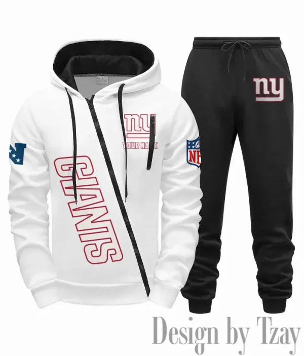 New York Giants Men Fall&winter Daily Casual Sporty Jogging Suit Urban Fashion SPTMDCSJS024
