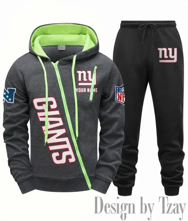 New York Giants Men Fall&winter Daily Casual Sporty Jogging Suit Urban Fashion SPTMDCSJS024 - Image 5
