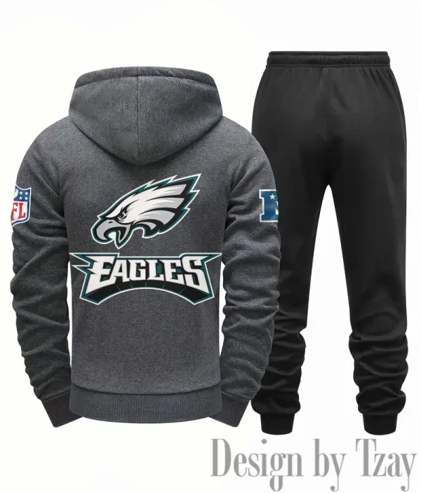 Philadelphia Eagles Men Fall&winter Daily Casual Sporty Jogging Suit Urban Fashion SPTMDCSJS026 - Image 2