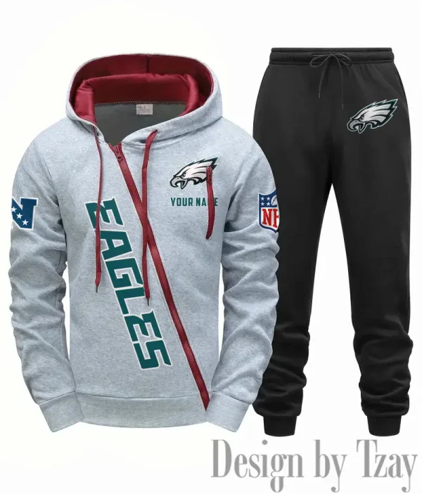 Philadelphia Eagles Men Fall&winter Daily Casual Sporty Jogging Suit Urban Fashion SPTMDCSJS026 - Image 3