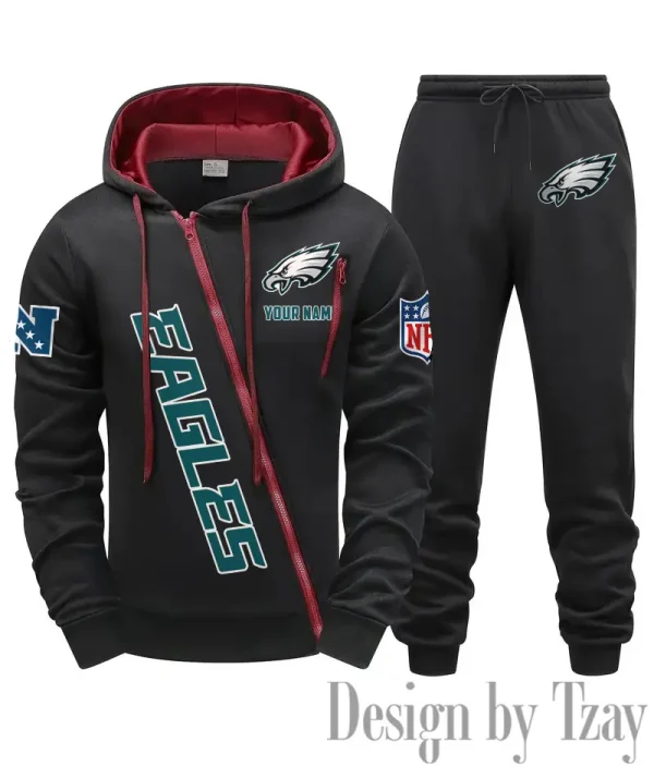 Philadelphia Eagles Men Fall&winter Daily Casual Sporty Jogging Suit Urban Fashion SPTMDCSJS026 - Image 7