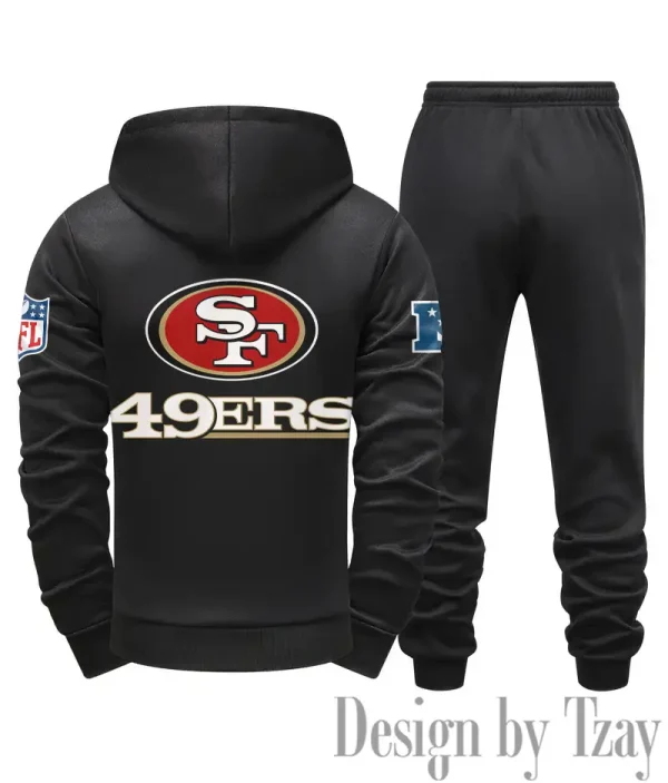 San Francisco 49ers Men Fall&winter Daily Casual Sporty Jogging Suit Urban Fashion SPTMDCSJS028 - Image 4
