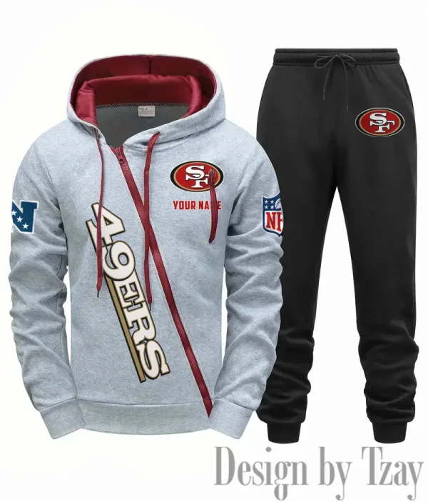 San Francisco 49ers Men Fall&winter Daily Casual Sporty Jogging Suit Urban Fashion SPTMDCSJS028 - Image 5