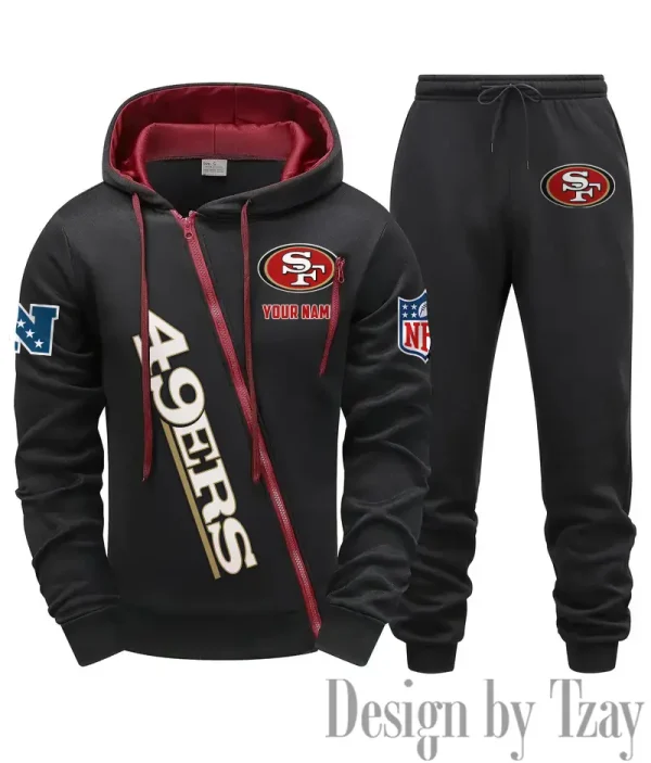 San Francisco 49ers Men Fall&winter Daily Casual Sporty Jogging Suit Urban Fashion SPTMDCSJS028 - Image 3