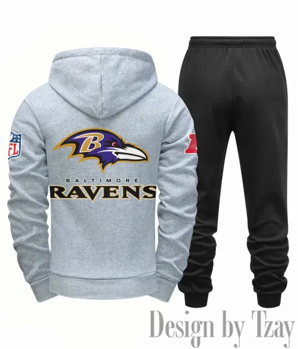 Baltimore Ravens Men Fall&winter Daily Casual Sporty Jogging Suit Urban Fashion SPTMDCSJS003 - Image 2