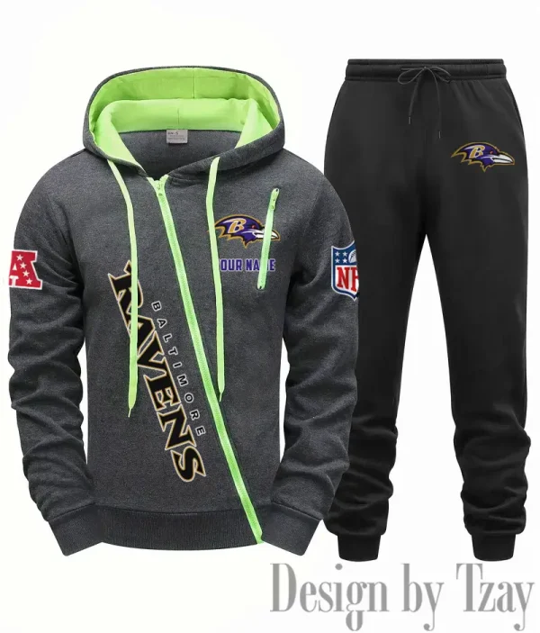 Baltimore Ravens Men Fall&winter Daily Casual Sporty Jogging Suit Urban Fashion SPTMDCSJS003 - Image 7