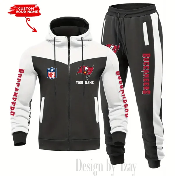 Tampa Bay Buccaneers Men's Tracksuit Hooded Zipper Fashion Casual Sports SPTMTHZFCS030
