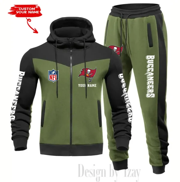 Tampa Bay Buccaneers Men's Tracksuit Hooded Zipper Fashion Casual Sports SPTMTHZFCS030 - Image 3