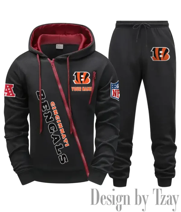Cincinnati Bengals Men Fall&winter Daily Casual Sporty Jogging Suit Urban Fashion SPTMDCSJS007 - Image 5