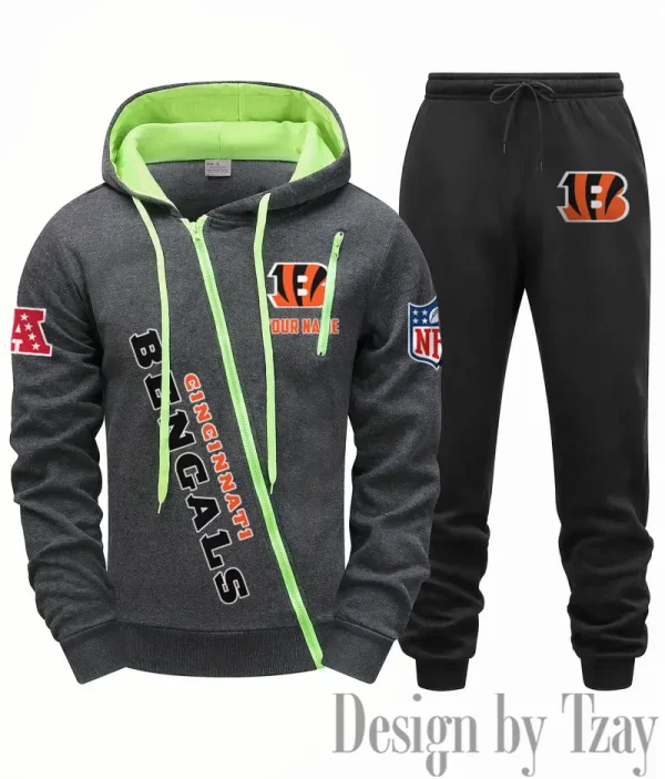 Cincinnati Bengals Men Fall&winter Daily Casual Sporty Jogging Suit Urban Fashion SPTMDCSJS007 - Image 7