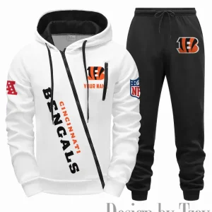 Cincinnati Bengals Men Fall&winter Daily Casual Sporty Jogging Suit Urban Fashion SPTMDCSJS007