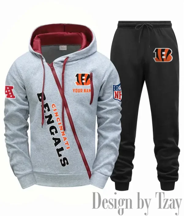 Cincinnati Bengals Men Fall&winter Daily Casual Sporty Jogging Suit Urban Fashion SPTMDCSJS007 - Image 3