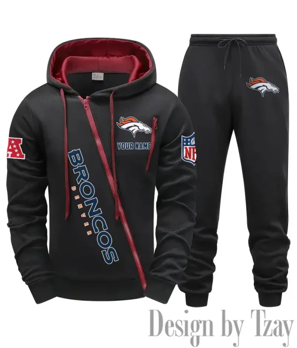 Denver Broncos Men Fall&winter Daily Casual Sporty Jogging Suit Urban Fashion SPTMDCSJS010