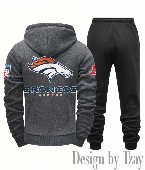 Denver Broncos Men Fall&winter Daily Casual Sporty Jogging Suit Urban Fashion SPTMDCSJS010 - Image 4