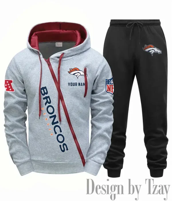 Denver Broncos Men Fall&winter Daily Casual Sporty Jogging Suit Urban Fashion SPTMDCSJS010 - Image 5