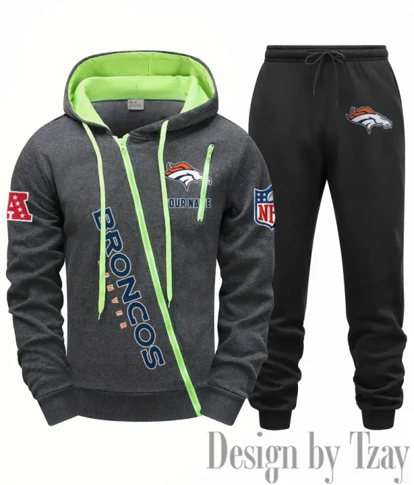 Denver Broncos Men Fall&winter Daily Casual Sporty Jogging Suit Urban Fashion SPTMDCSJS010 - Image 3