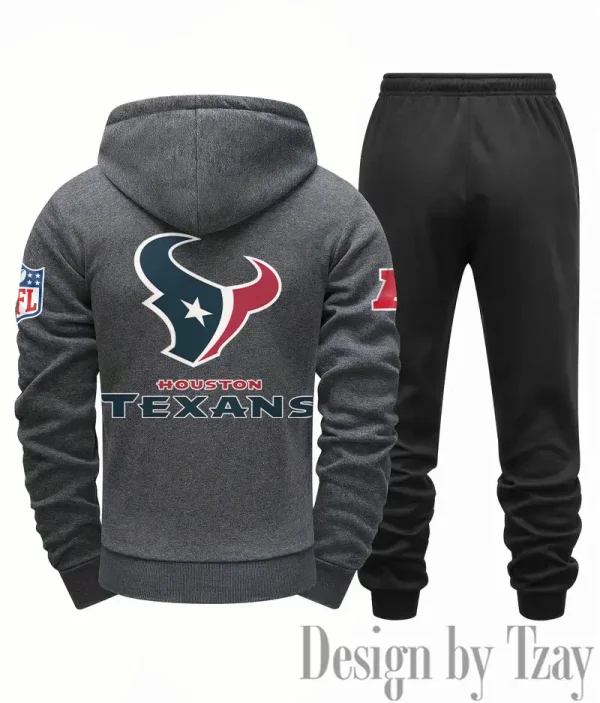 Houston Texans Men Fall&winter Daily Casual Sporty Jogging Suit Urban Fashion SPTMDCSJS013 - Image 4