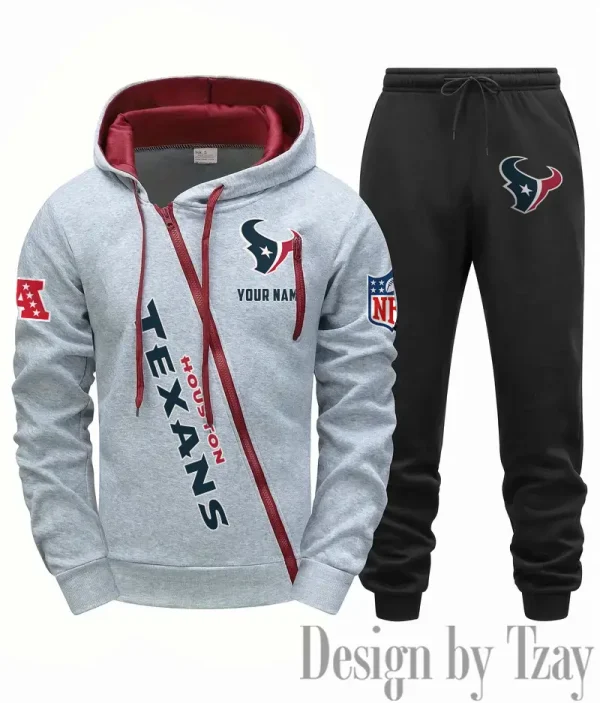 Houston Texans Men Fall&winter Daily Casual Sporty Jogging Suit Urban Fashion SPTMDCSJS013