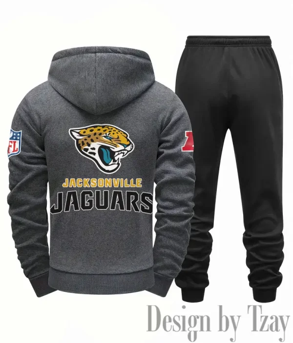 Jacksonville Jaguars Men Fall&winter Daily Casual Sporty Jogging Suit Urban Fashion SPTMDCSJS015 - Image 2