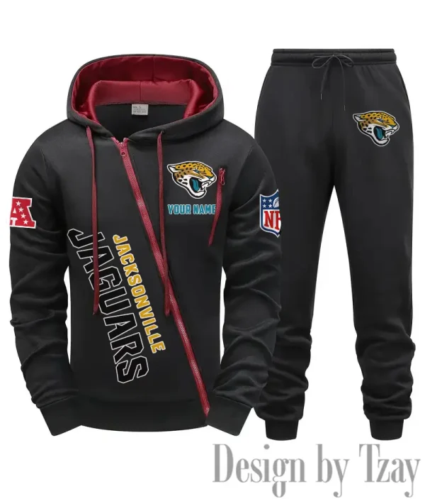 Jacksonville Jaguars Men Fall&winter Daily Casual Sporty Jogging Suit Urban Fashion SPTMDCSJS015 - Image 3