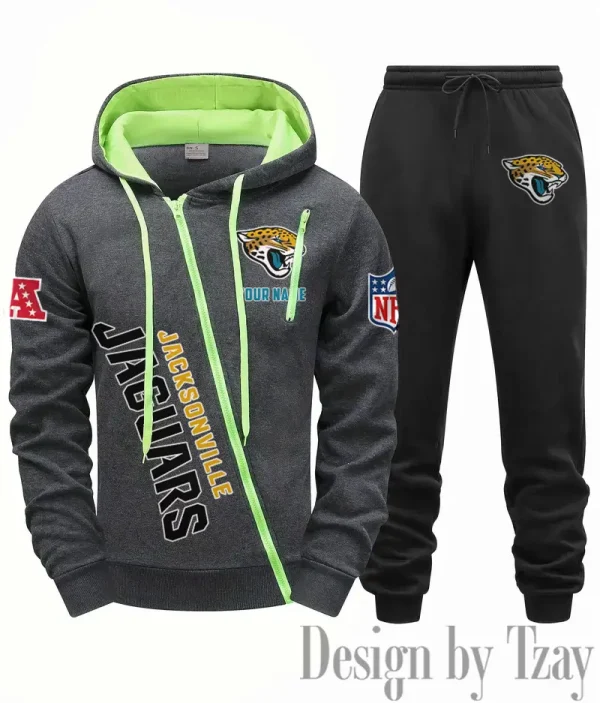 Jacksonville Jaguars Men Fall&winter Daily Casual Sporty Jogging Suit Urban Fashion SPTMDCSJS015