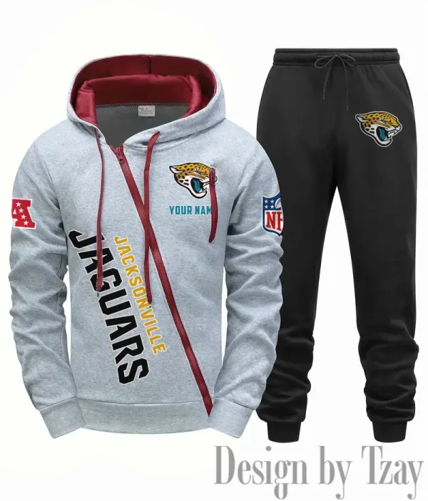 Jacksonville Jaguars Men Fall&winter Daily Casual Sporty Jogging Suit Urban Fashion SPTMDCSJS015 - Image 7