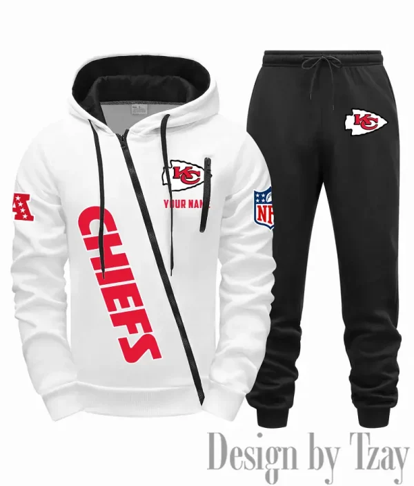 Kansas City Chiefs Men Fall&winter Daily Casual Sporty Jogging Suit Urban Fashion SPTMDCSJS016 - Image 5