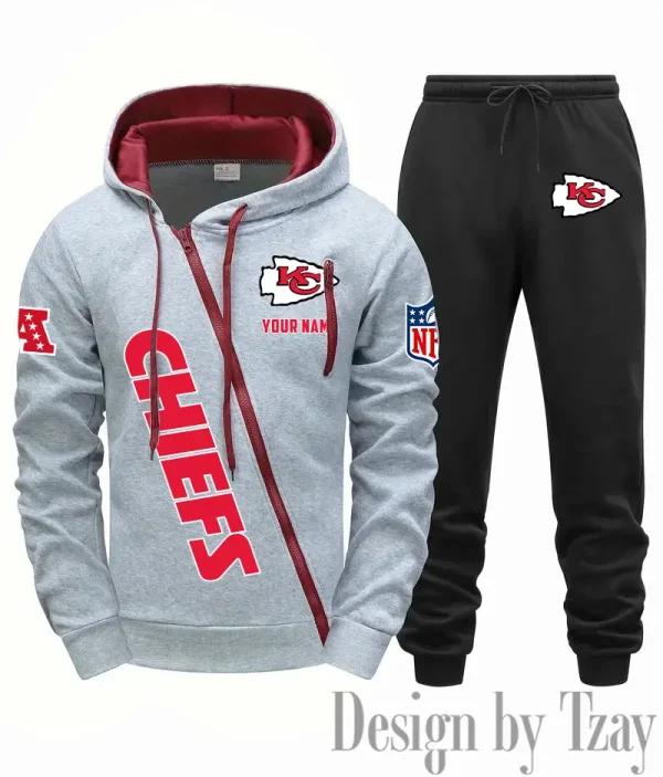 Kansas City Chiefs Men Fall&winter Daily Casual Sporty Jogging Suit Urban Fashion SPTMDCSJS016 - Image 7