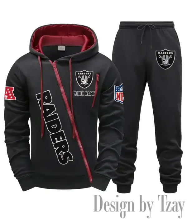 Las Vegas Raiders Men Fall&winter Daily Casual Sporty Jogging Suit Urban Fashion SPTMDCSJS017