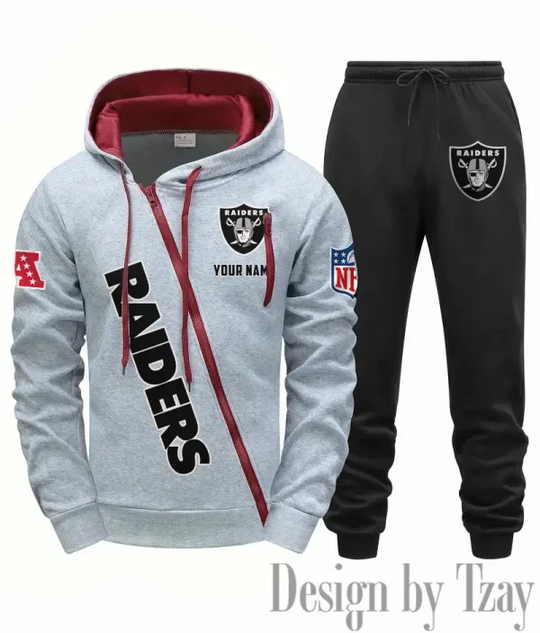 Las Vegas Raiders Men Fall&winter Daily Casual Sporty Jogging Suit Urban Fashion SPTMDCSJS017 - Image 5