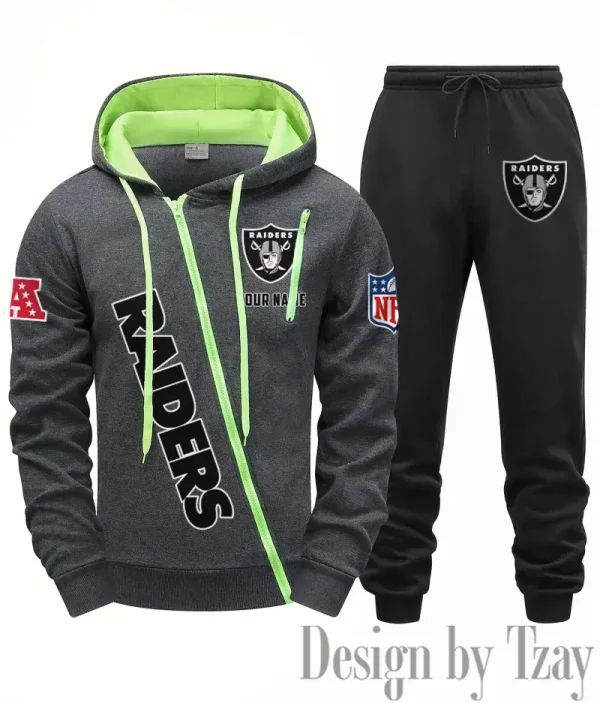 Las Vegas Raiders Men Fall&winter Daily Casual Sporty Jogging Suit Urban Fashion SPTMDCSJS017 - Image 3