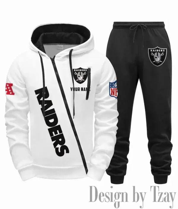 Las Vegas Raiders Men Fall&winter Daily Casual Sporty Jogging Suit Urban Fashion SPTMDCSJS017 - Image 7