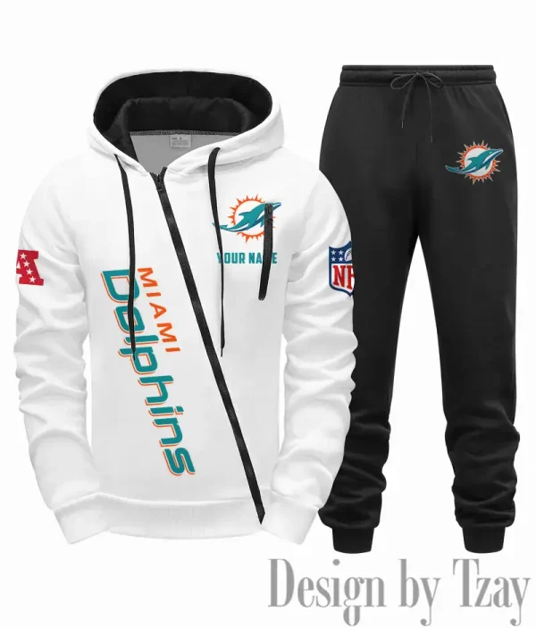 Miami Dolphins Men Fall&winter Daily Casual Sporty Jogging Suit Urban Fashion SPTMDCSJS020 - Image 5