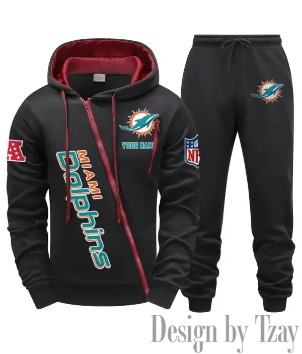 Miami Dolphins Men Fall&winter Daily Casual Sporty Jogging Suit Urban Fashion SPTMDCSJS020 - Image 7