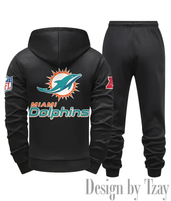 Miami Dolphins Men Fall&winter Daily Casual Sporty Jogging Suit Urban Fashion SPTMDCSJS020 - Image 8