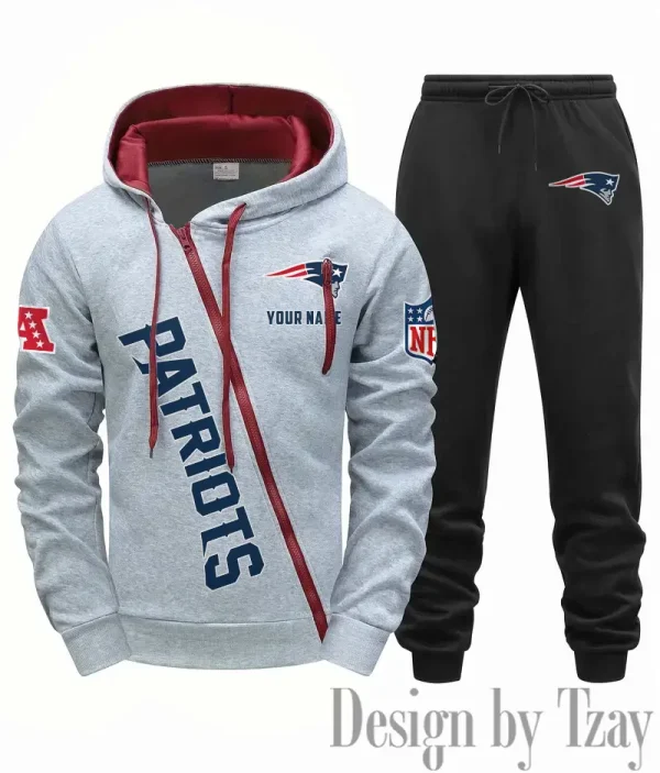 New England Patriots Men Fall&winter Daily Casual Sporty Jogging Suit Urban Fashion SPTMDCSJS022 - Image 7