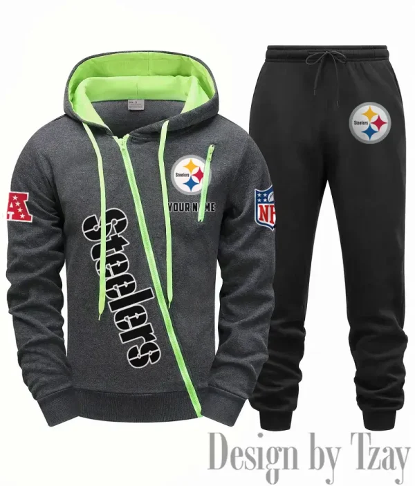 Pittsburgh Steelers Men Fall&winter Daily Casual Sporty Jogging Suit Urban Fashion SPTMDCSJS027 - Image 3