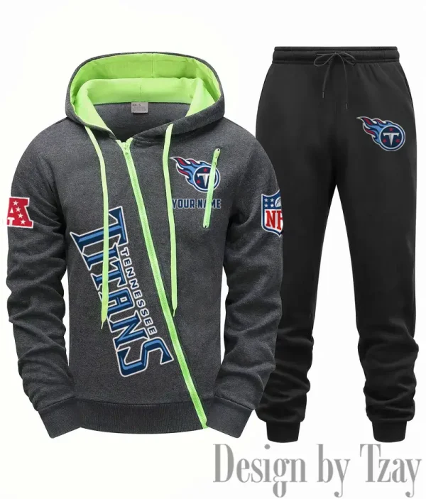 Tennessee Titans Men Fall&winter Daily Casual Sporty Jogging Suit Urban Fashion SPTMDCSJS031 - Image 3