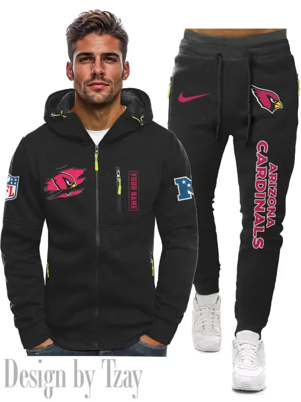 Arizona Cardinals Men 2D Zipper Hoodie And Jogger Spring Autumn Fashion 2025 SPTM2DZHAJ253