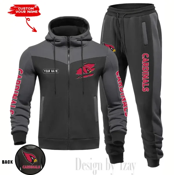Arizona Cardinals Men's Tracksuit Hooded Zipper Fashion Casual Sports SPTMTHZFCS033 - Image 4