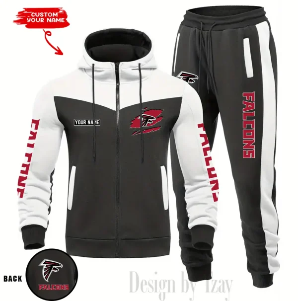 Atlanta Falcons Men's Tracksuit Hooded Zipper Fashion Casual Sports SPTMTHZFCS034