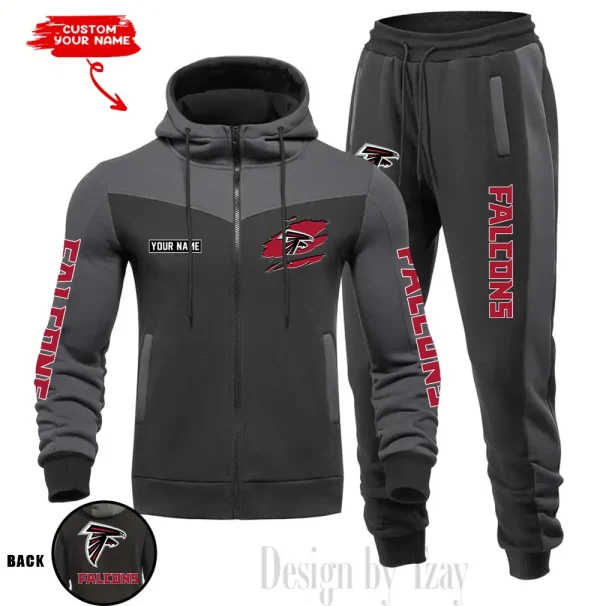Atlanta Falcons Men's Tracksuit Hooded Zipper Fashion Casual Sports SPTMTHZFCS034 - Image 3