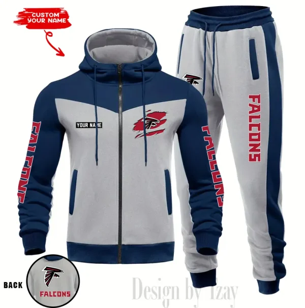 Atlanta Falcons Men's Tracksuit Hooded Zipper Fashion Casual Sports SPTMTHZFCS034 - Image 5