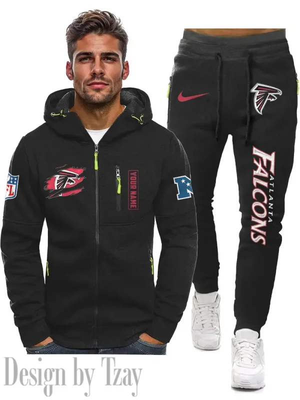 Atlanta Falcons 2D Zipper Hoodie And Jogger Spring Autumn Fashion 2025 SPTM2DZHAJ254 - Image 2