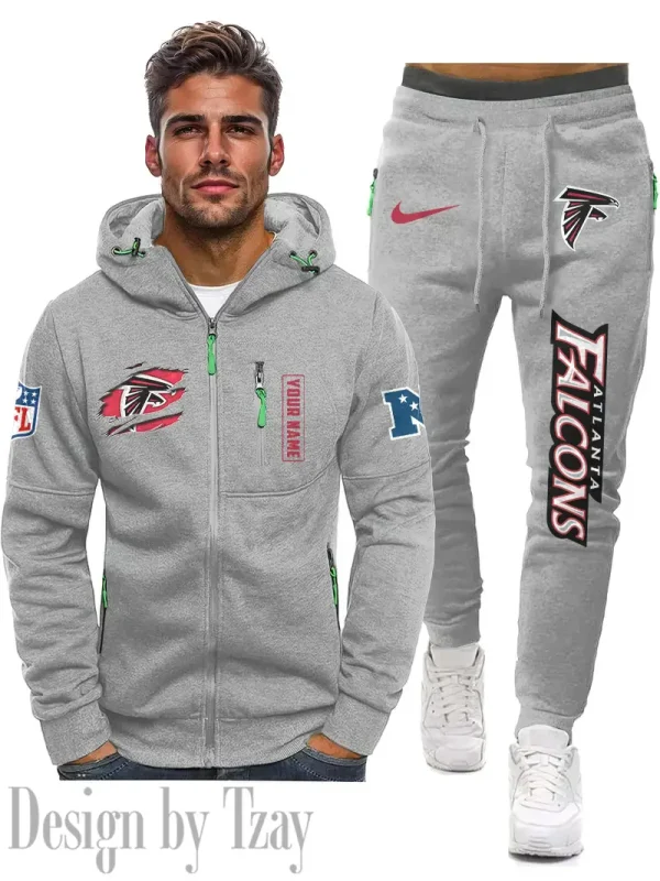 Atlanta Falcons 2D Zipper Hoodie And Jogger Spring Autumn Fashion 2025 SPTM2DZHAJ254