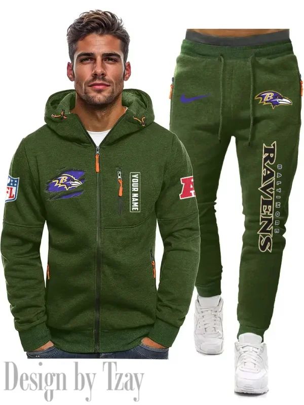 Baltimore Ravens 2D Zipper Hoodie And Jogger Spring Autumn Fashion 2025 SPTM2DZHAJ255 - Image 4