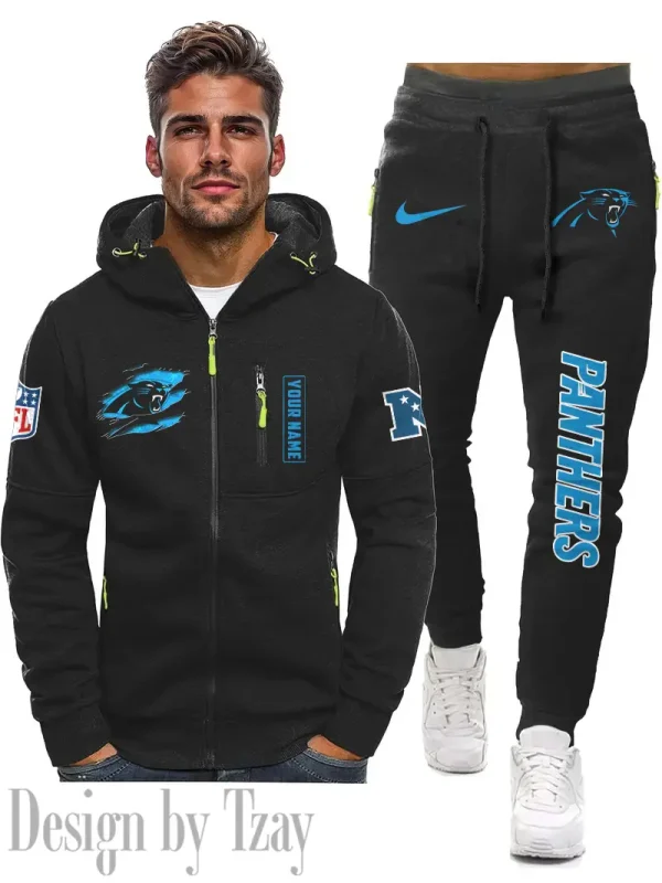 Carolina Panthers 2D Zipper Hoodie And Jogger Spring Autumn Fashion 2025 SPTM2DZHAJ257 - Image 3