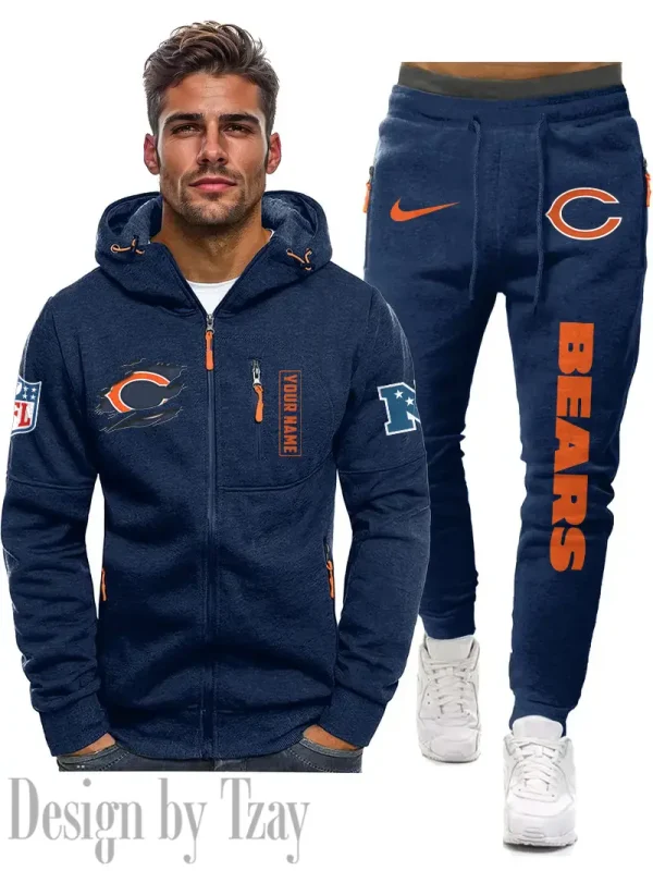 Chicago Bears 2D Zipper Hoodie And Jogger Spring Autumn Fashion 2025 SPTM2DZHAJ258 - Image 3